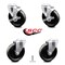 Service Caster 5 Inch Phenolic Wheel Swivel Bolt Hole Caster Set with 2 Brake SCC-BH20S514-PHS-2-TLB-2 - alternate 1